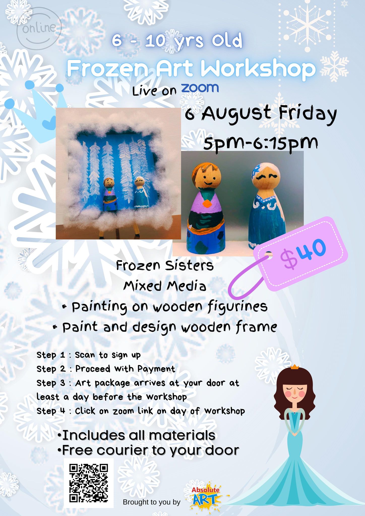 Frozen Art Workshop for childre 6-10 year old Singapore