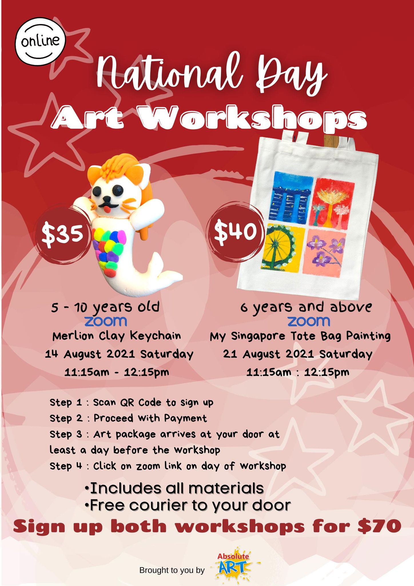 singapore national day art workshop for kids!