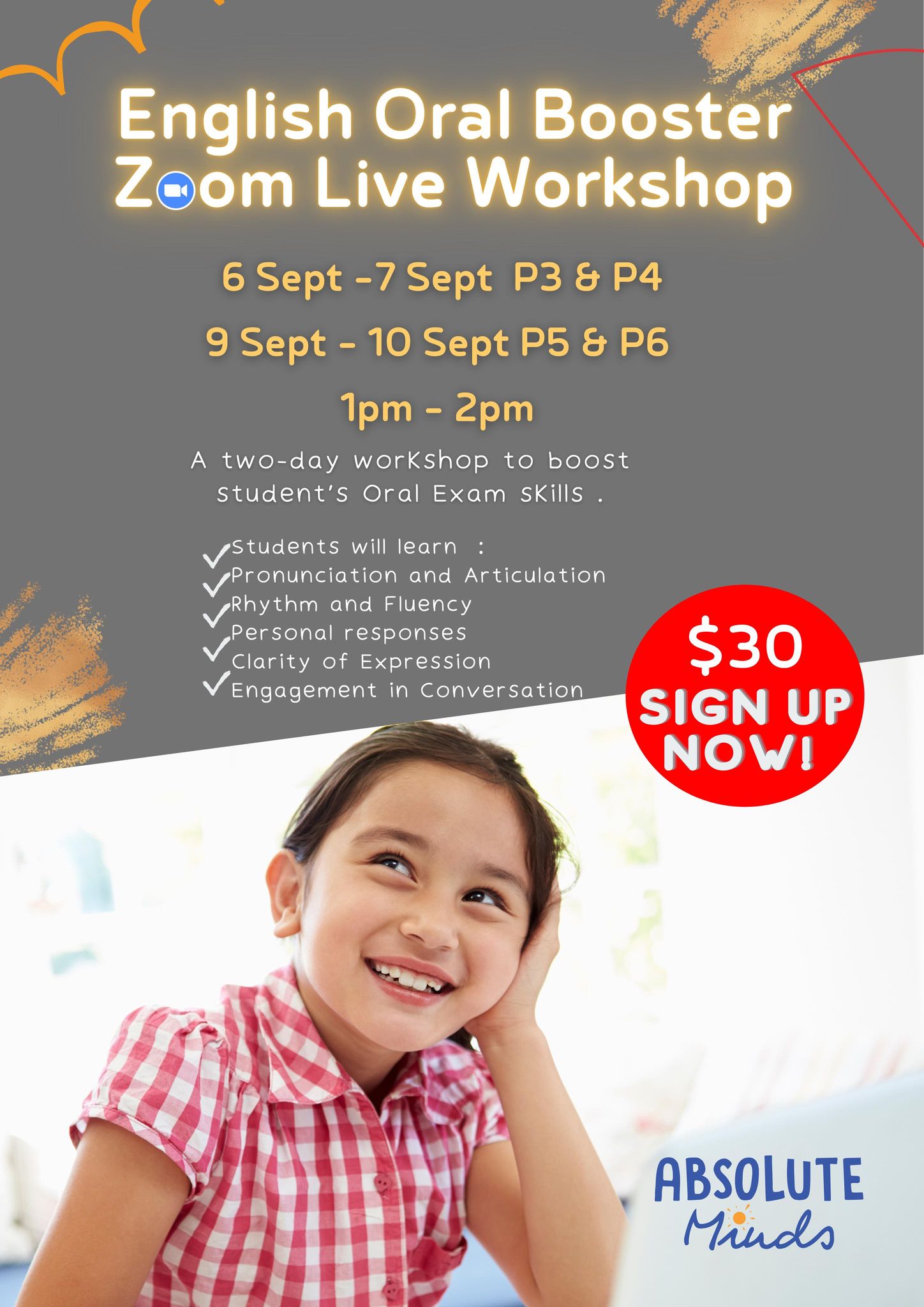 September Holiday Speech and drama Workshops 2021