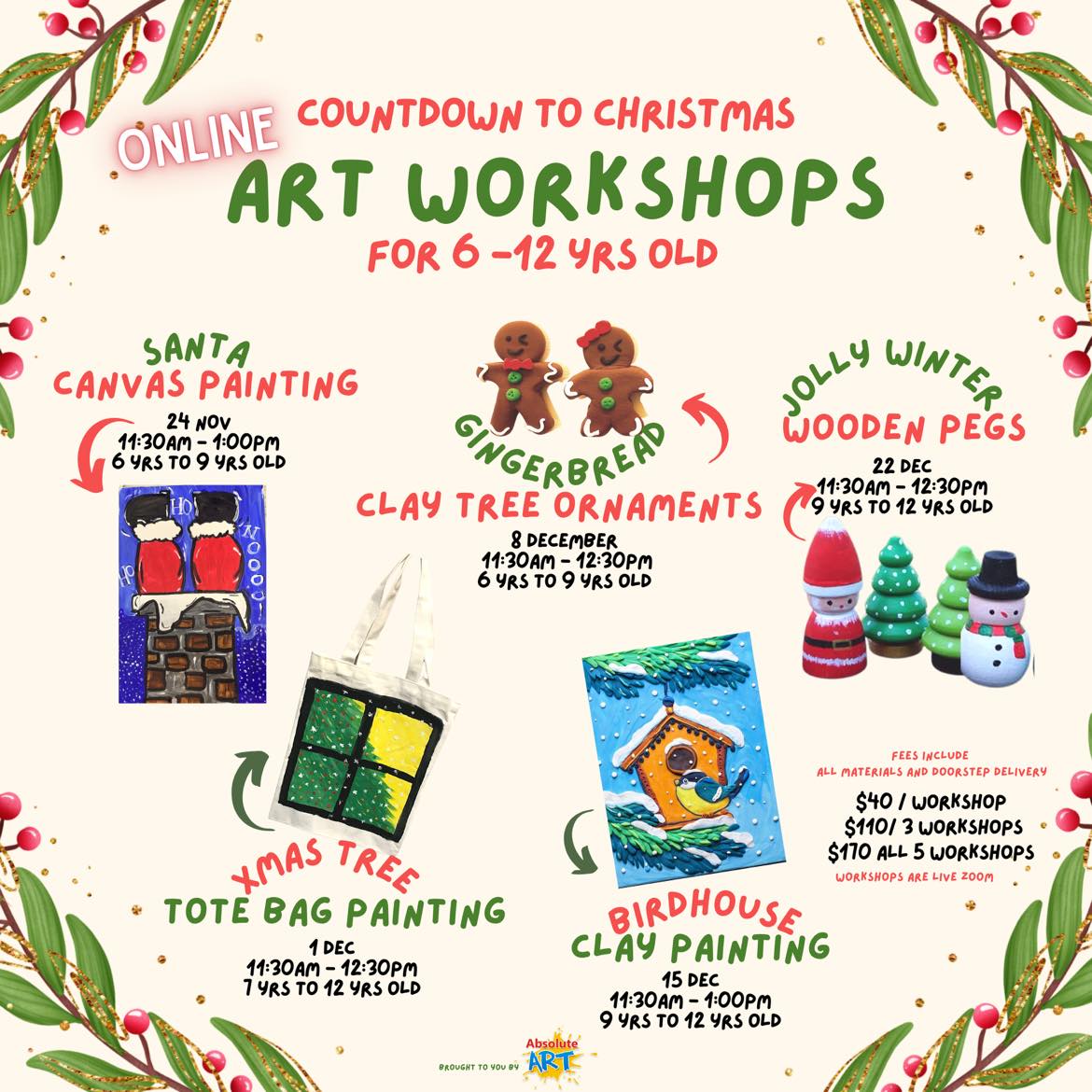 Christmas art workshop for children Singapore